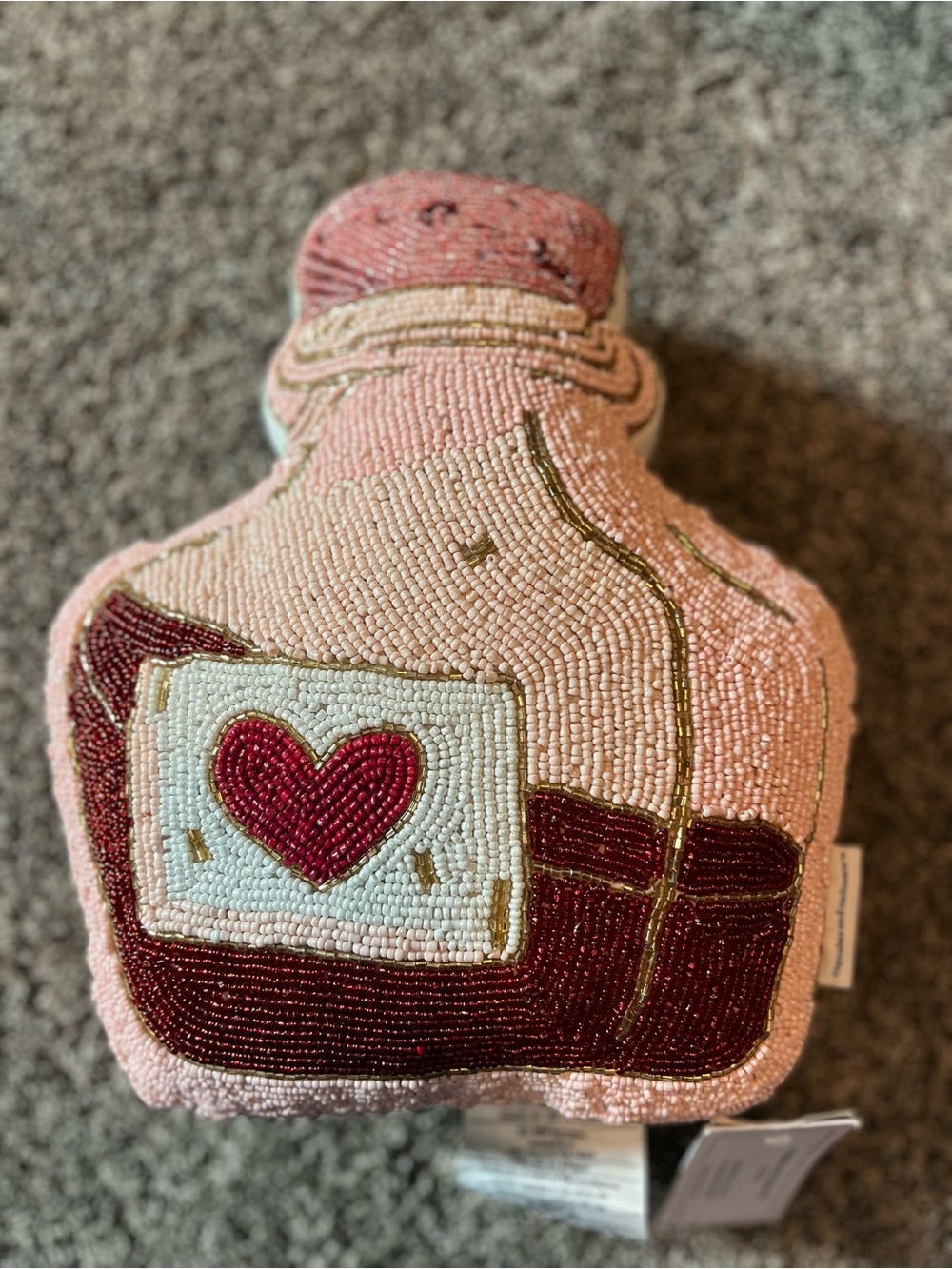 Cupcakes and Cashmere beaded Valentine pillow